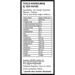 Tuzlu Kavrulmuş İç Yer Fıstığı 500 g.